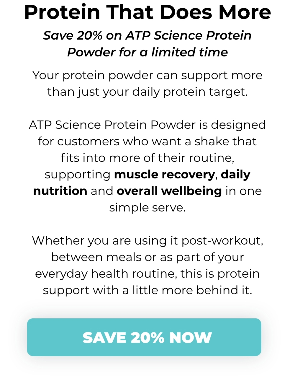 20% OFF ATP SCIENCE COLLAGEN PROTEIN