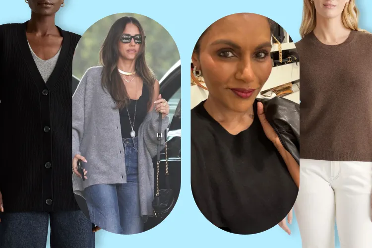 Jessica Alba and Mindy Kaling Convinced Me to Try Quince’s Affordable Cashmere Sweaters
