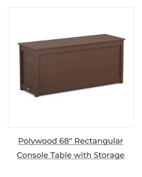 Polywood 68in Rectangular Console Table with Storage