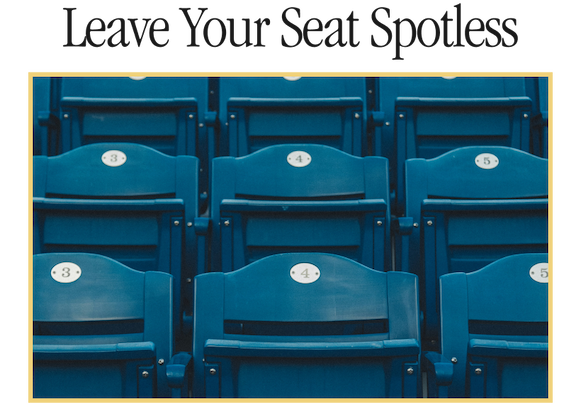 leave your seat spotless
