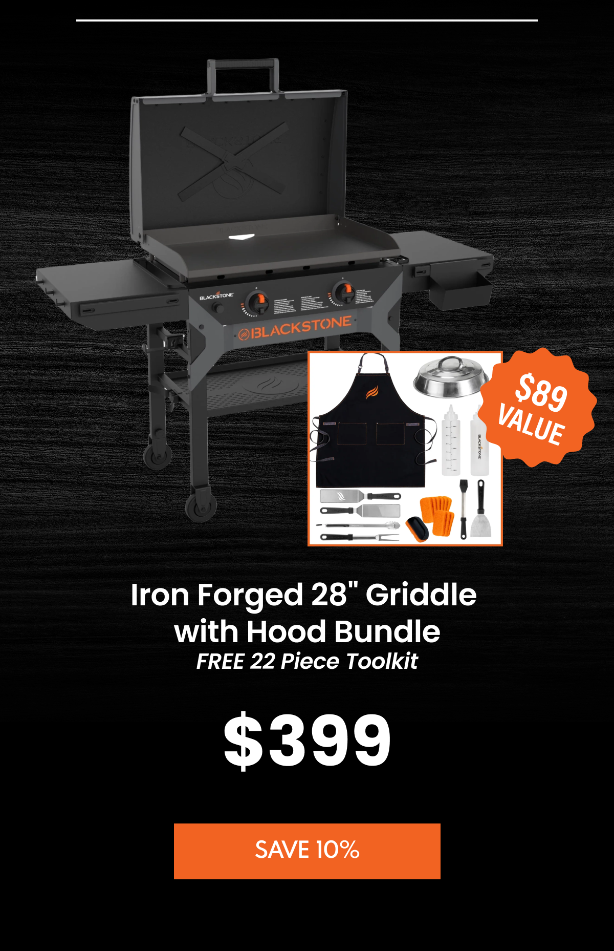 28" Griddle With Hood Bundle
