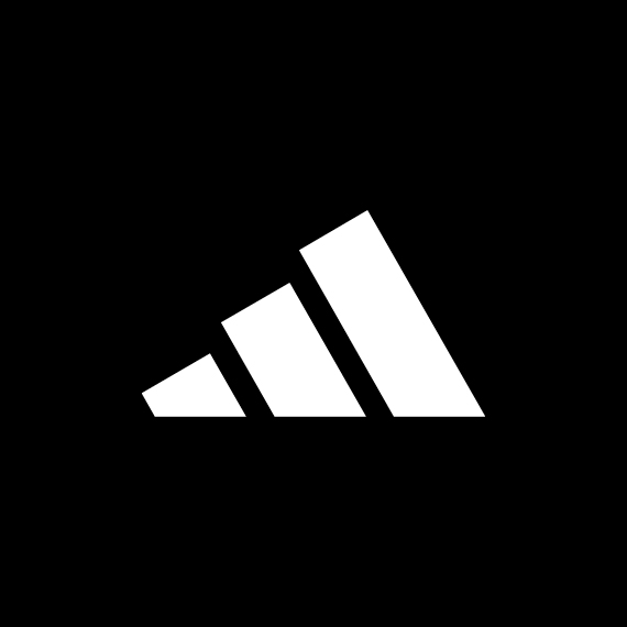 White adidas Logo on black background