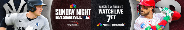 Sunday Night Baseball Presented by Capital One | Yankees vs. Phillies | Watch Live at 7 ET | NBC x Peacock