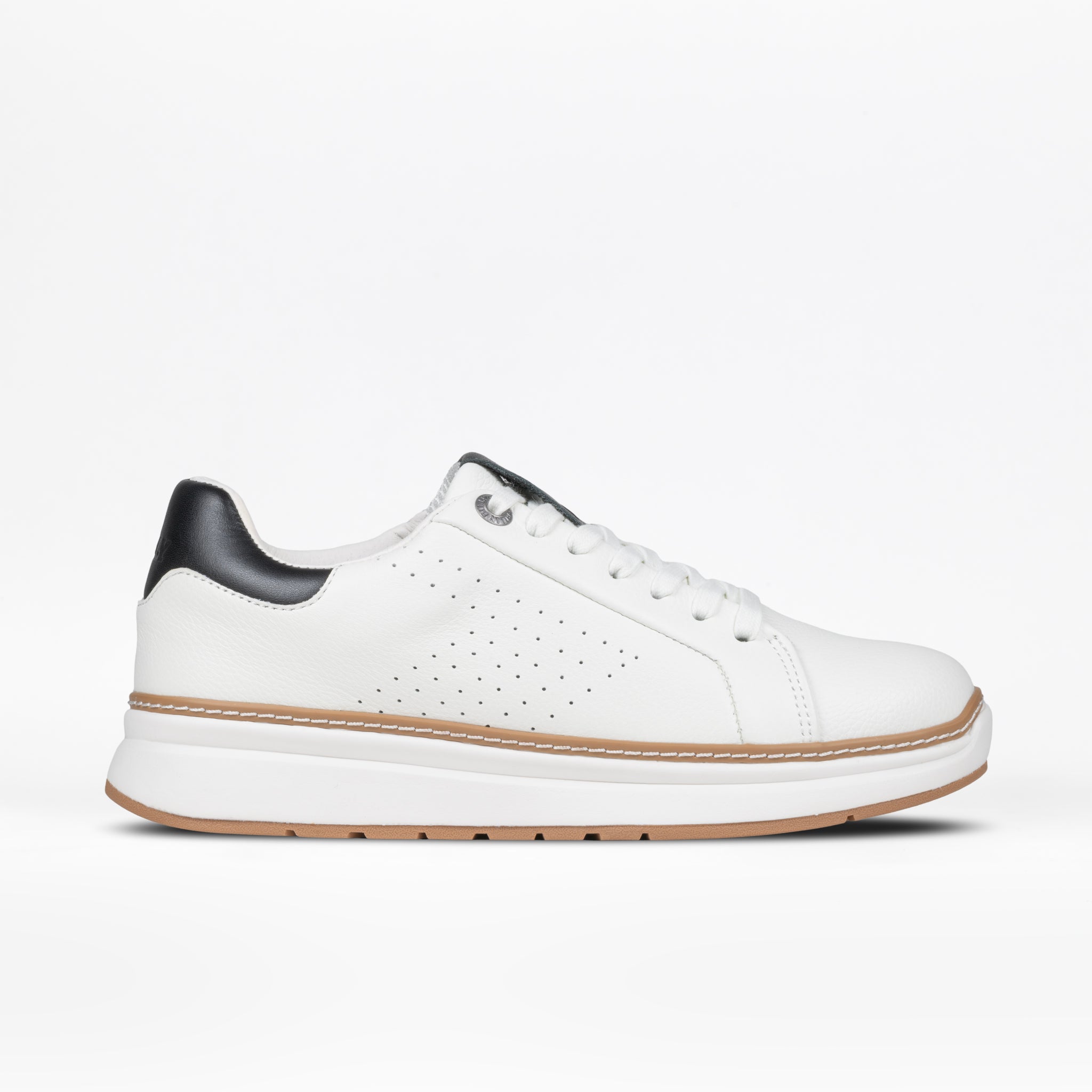 Women's White Leather BILLY Comfort Luxe