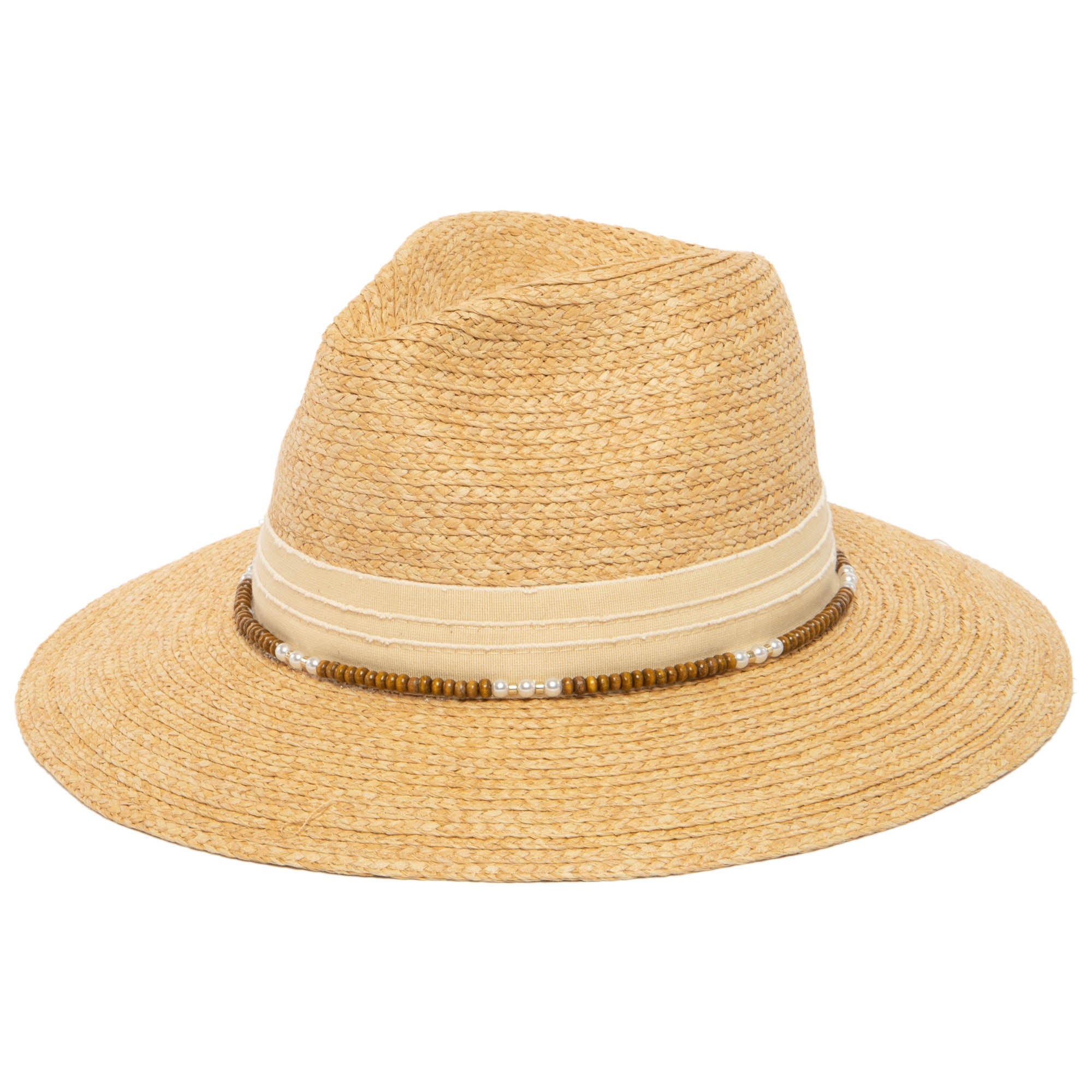 Image of Coco - Fedora with Wood Beaded Chain