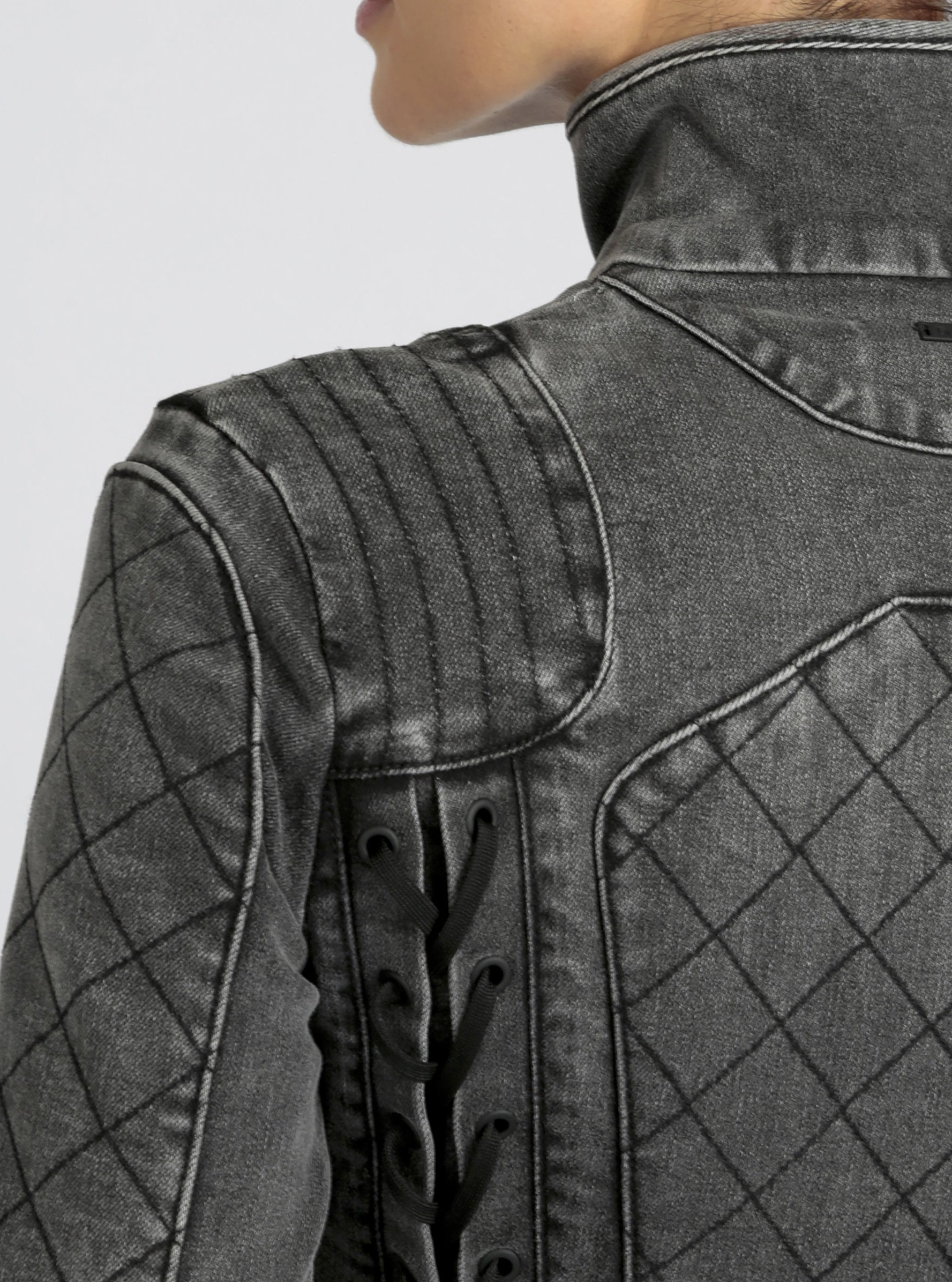 Image of Denim Moto Jacket