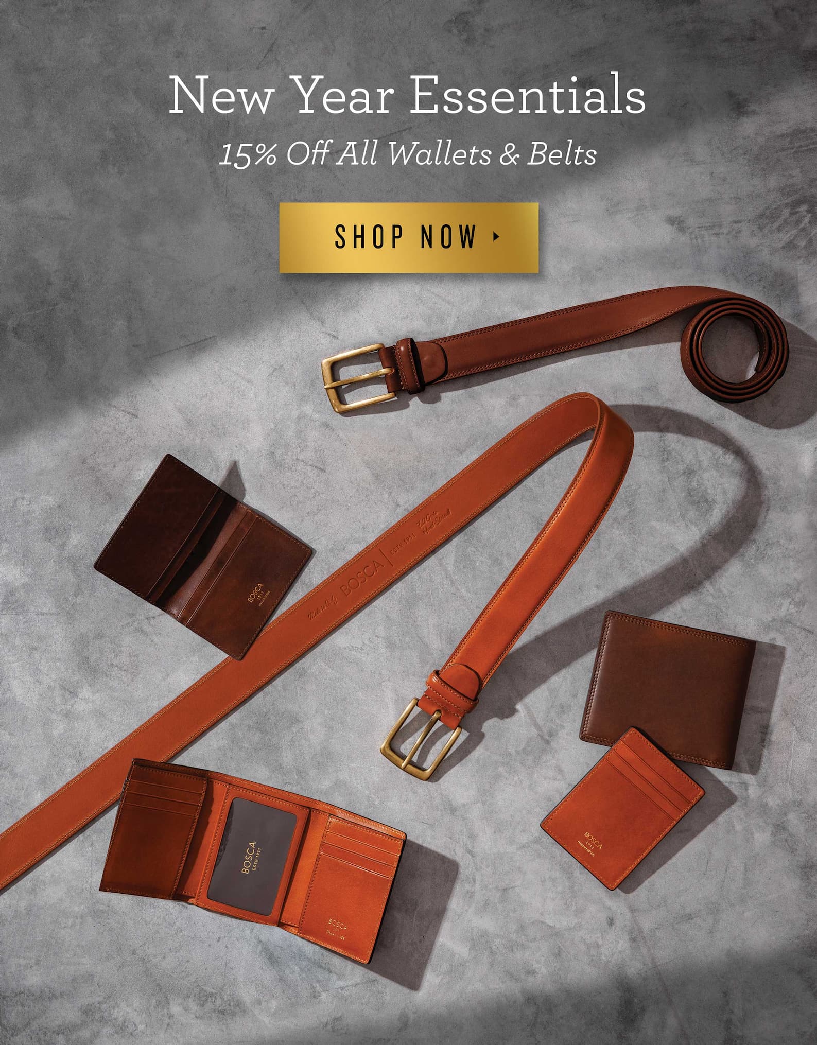 15% Off Belts & Wallets