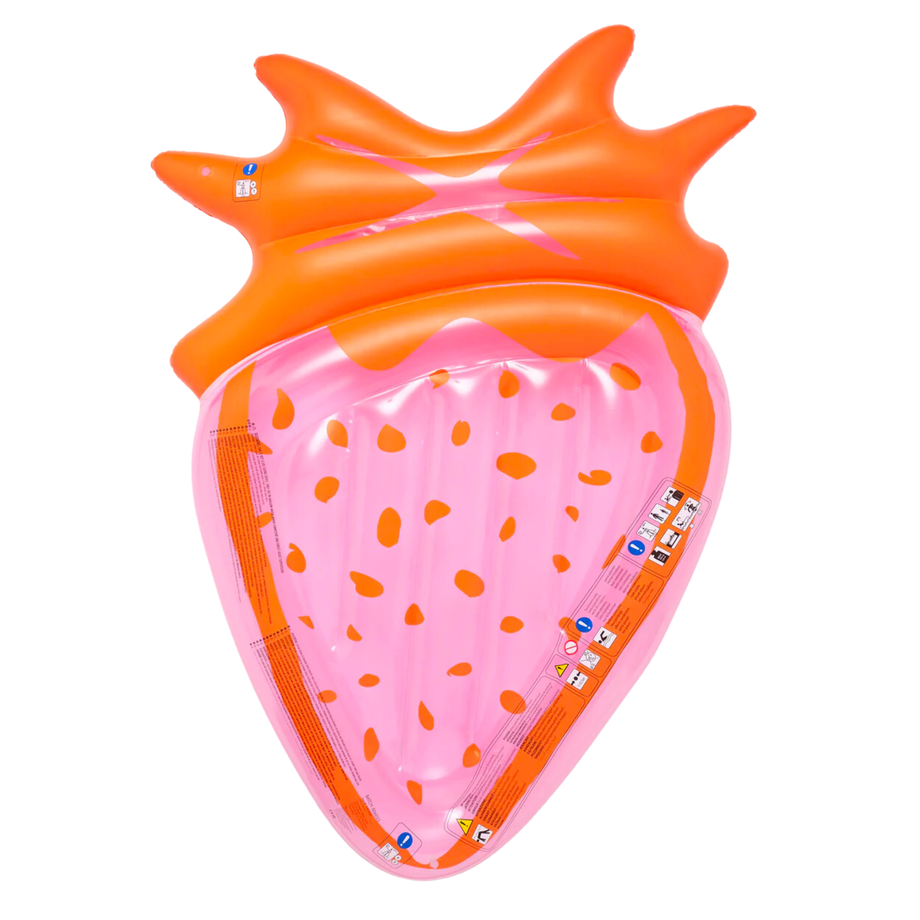 Image of Luxe Lie-On Pool Float Strawberry Pink Berry