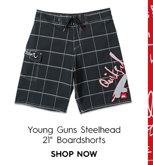 Young Guns Steelhead 21" Boardshorts - Black