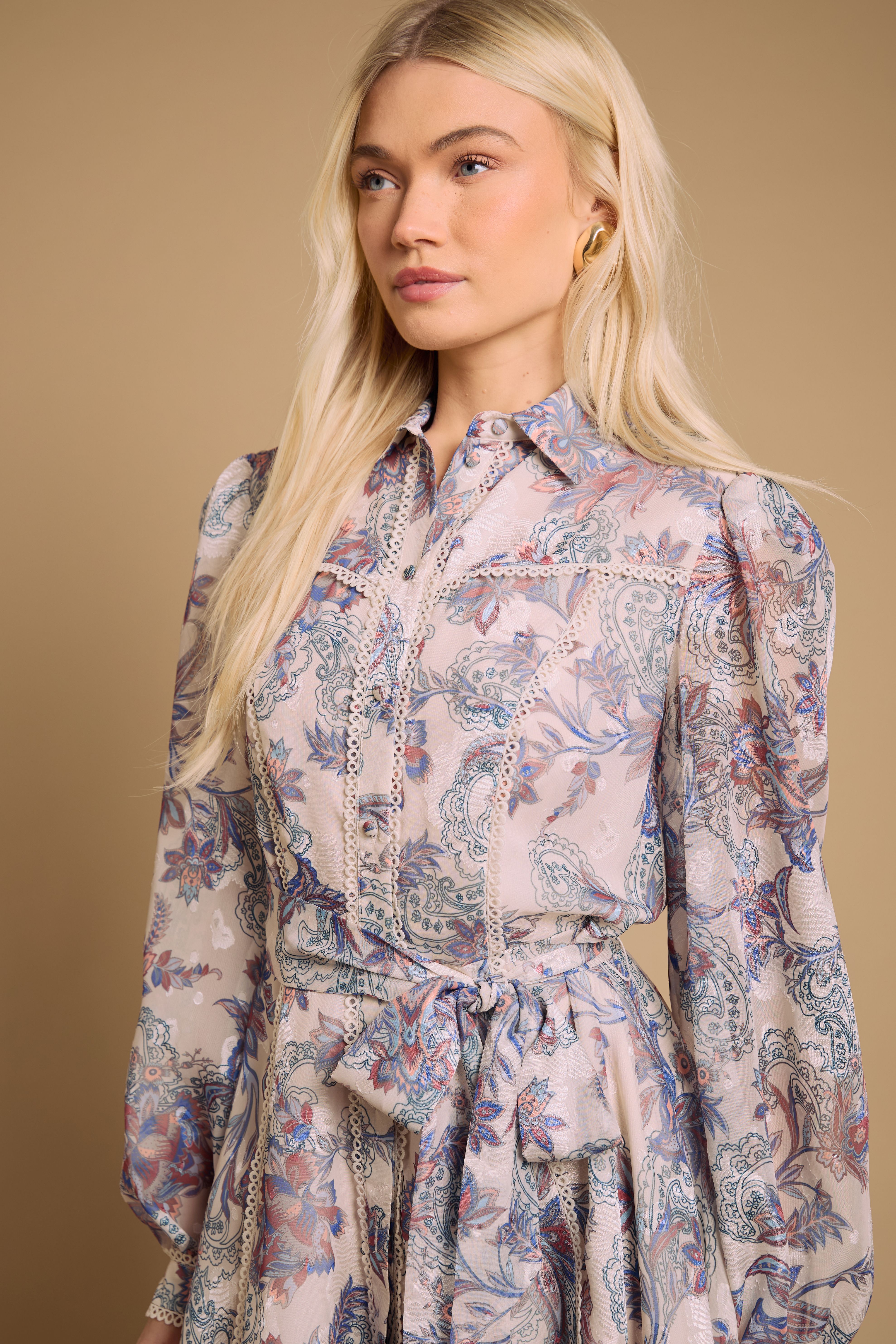 Burnout Floral Mini Dress