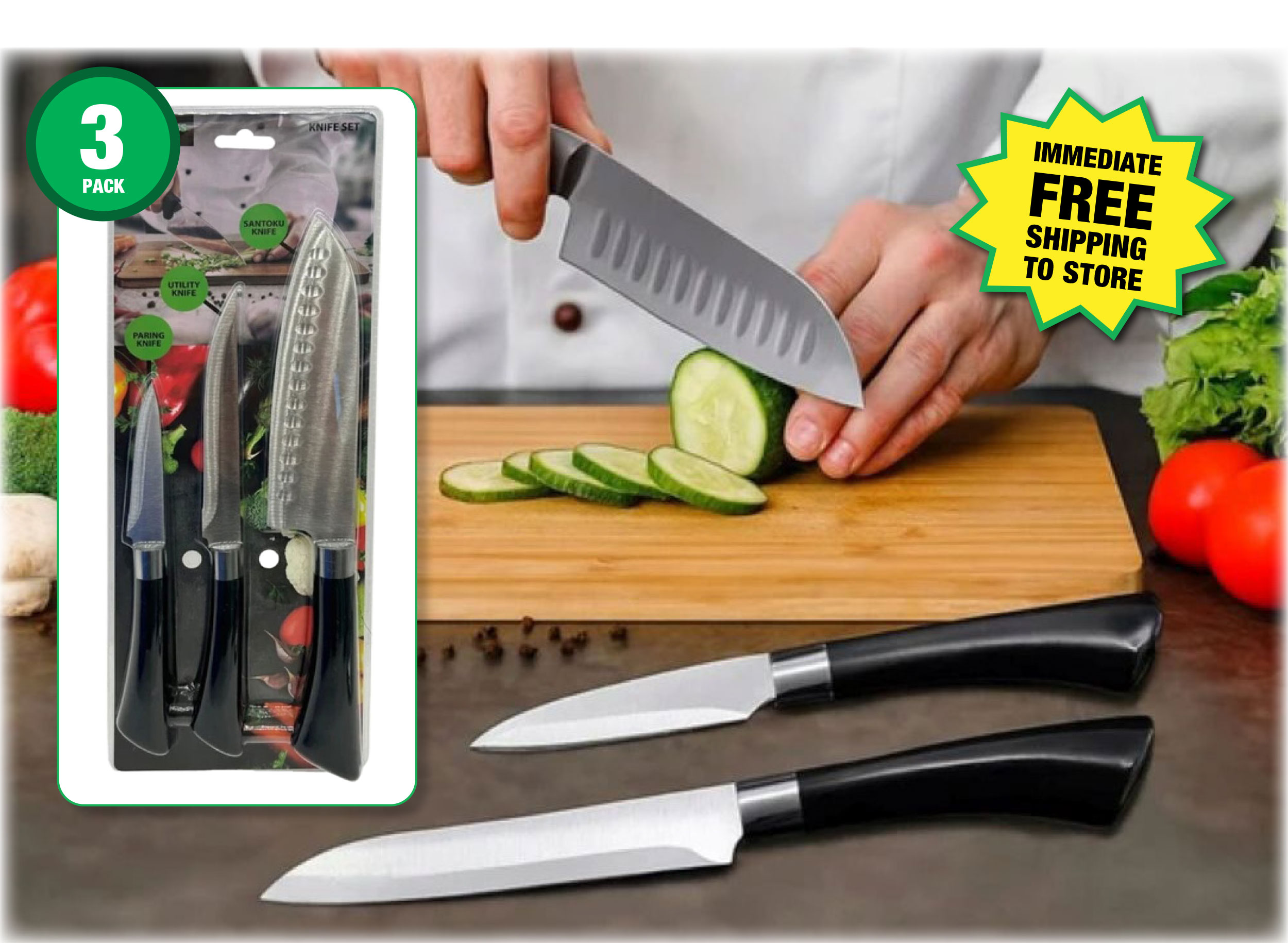 Stainless Steel Kitchen Knives - ONLY $4.99 After Rebate*!