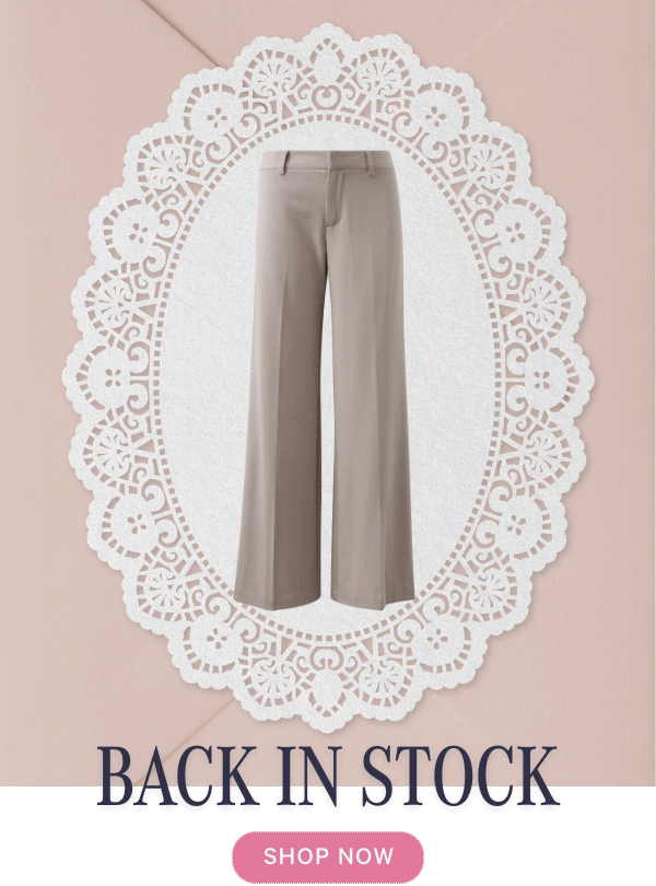 Back In Stock, Shop Now