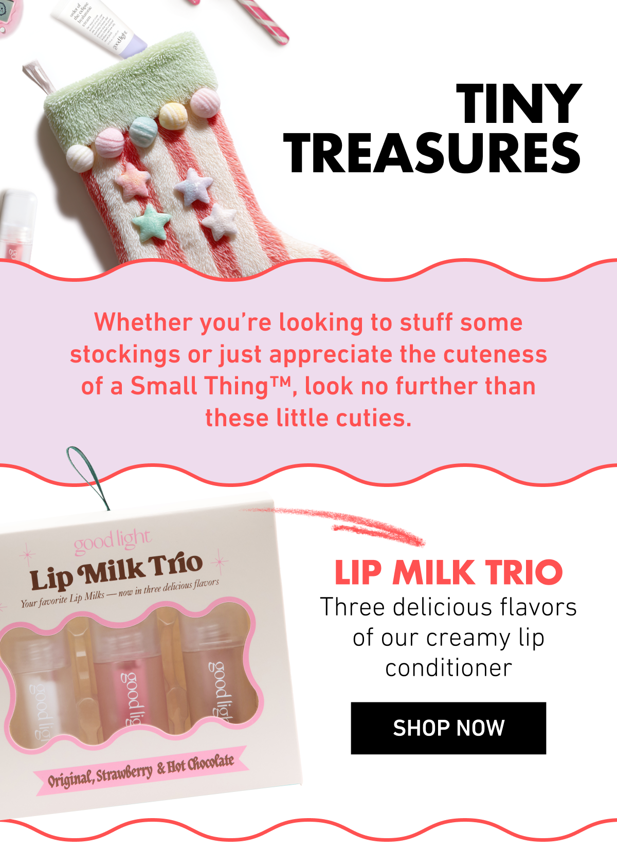 Tiny Treasures perfect for stocking stuffers: Lip Milk Trio