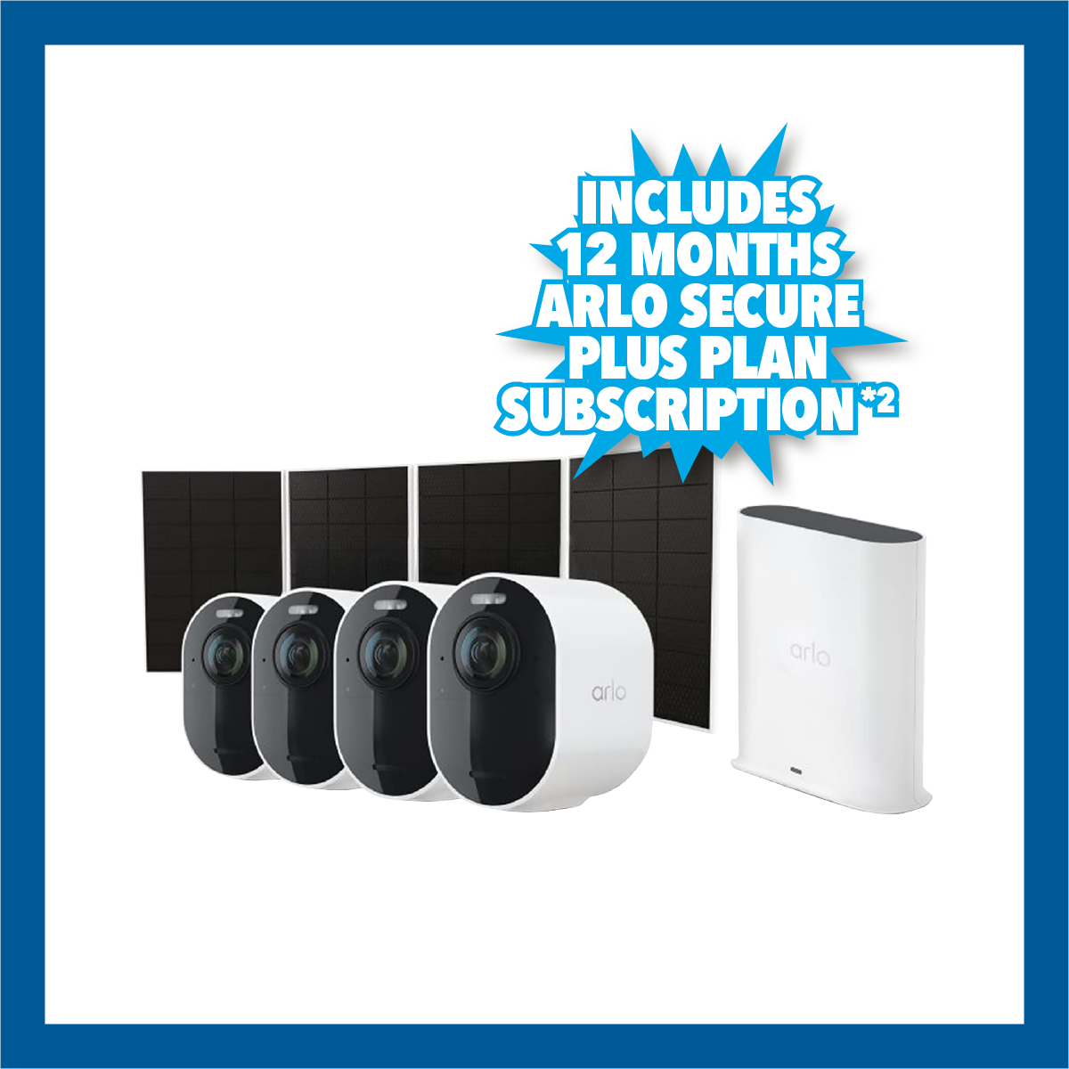 Arlo Ultra (3rd Gen) 4K Outdoor Security Camera with Solar Panel - 4 Pack