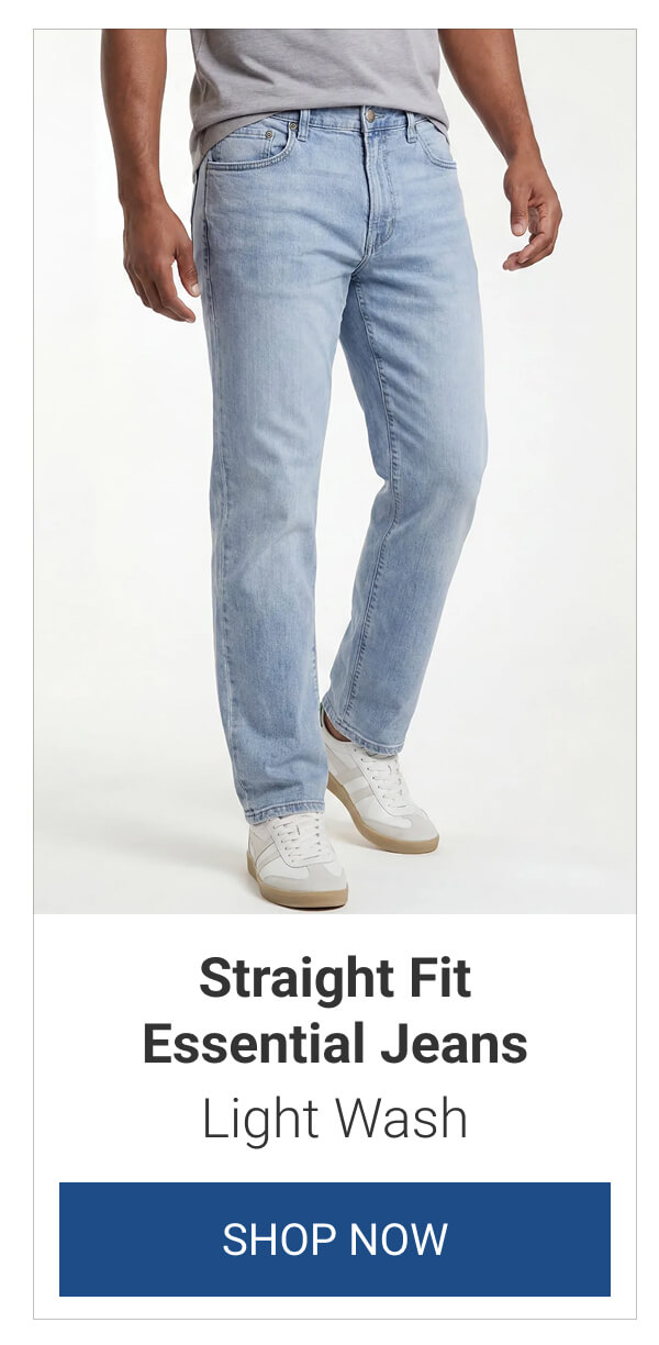 Light Wash Straight Fit Jeans