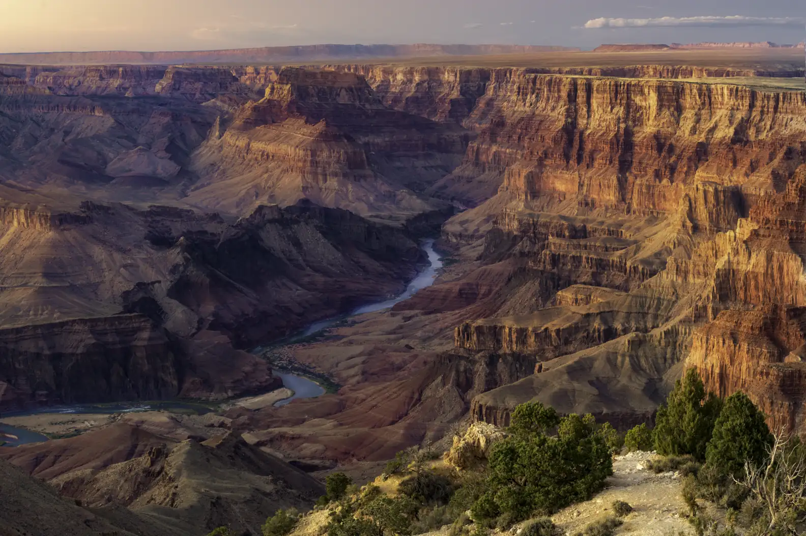 An epic view of the grand canyon at sunset