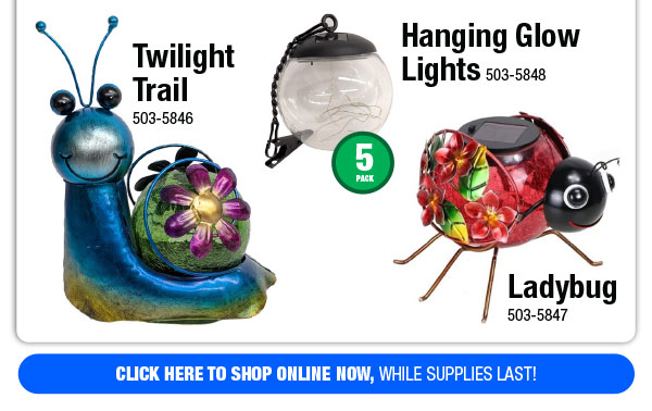 Your Choice - Solar-Powered Light - Free Shipping To Store!