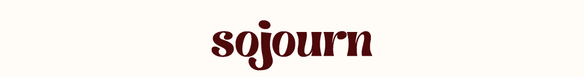 Sojourn written in a stylized font on a light background.