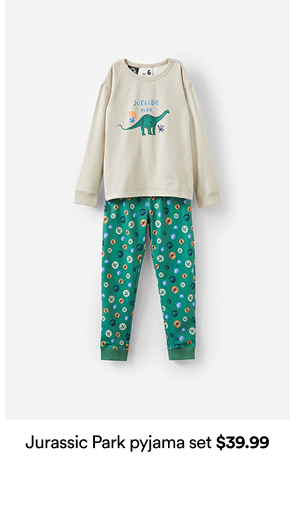 Jurassic Park pyjama set $39.99