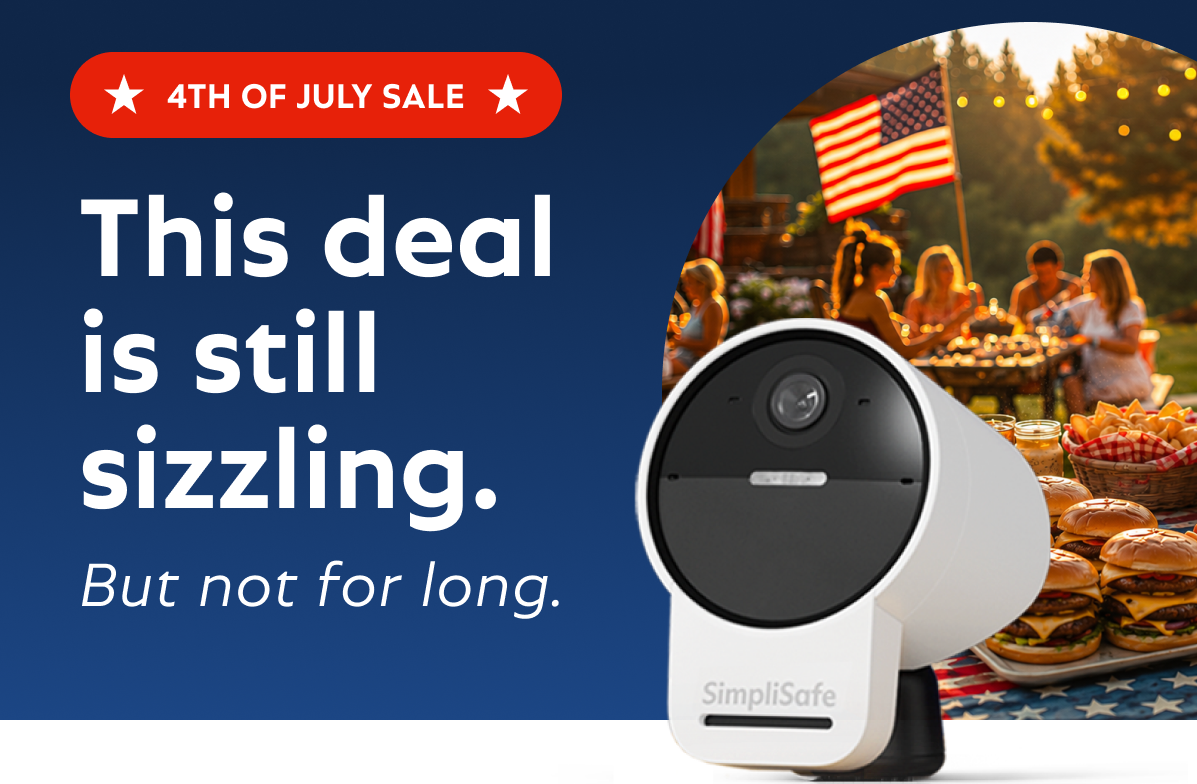 4th of July Sale — This deal is still sizzling, but not for long. 60% off + Free Outdoor Camera.