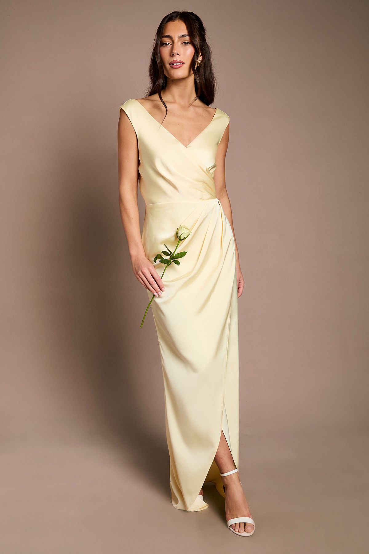 Coast Honoured Ruched Waist Detail Satin Bridesmaid Dress