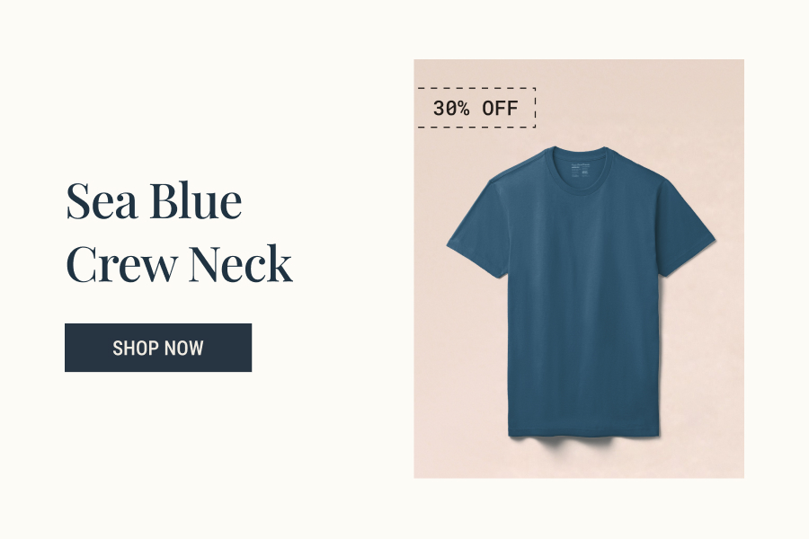 Sea blue crew neck