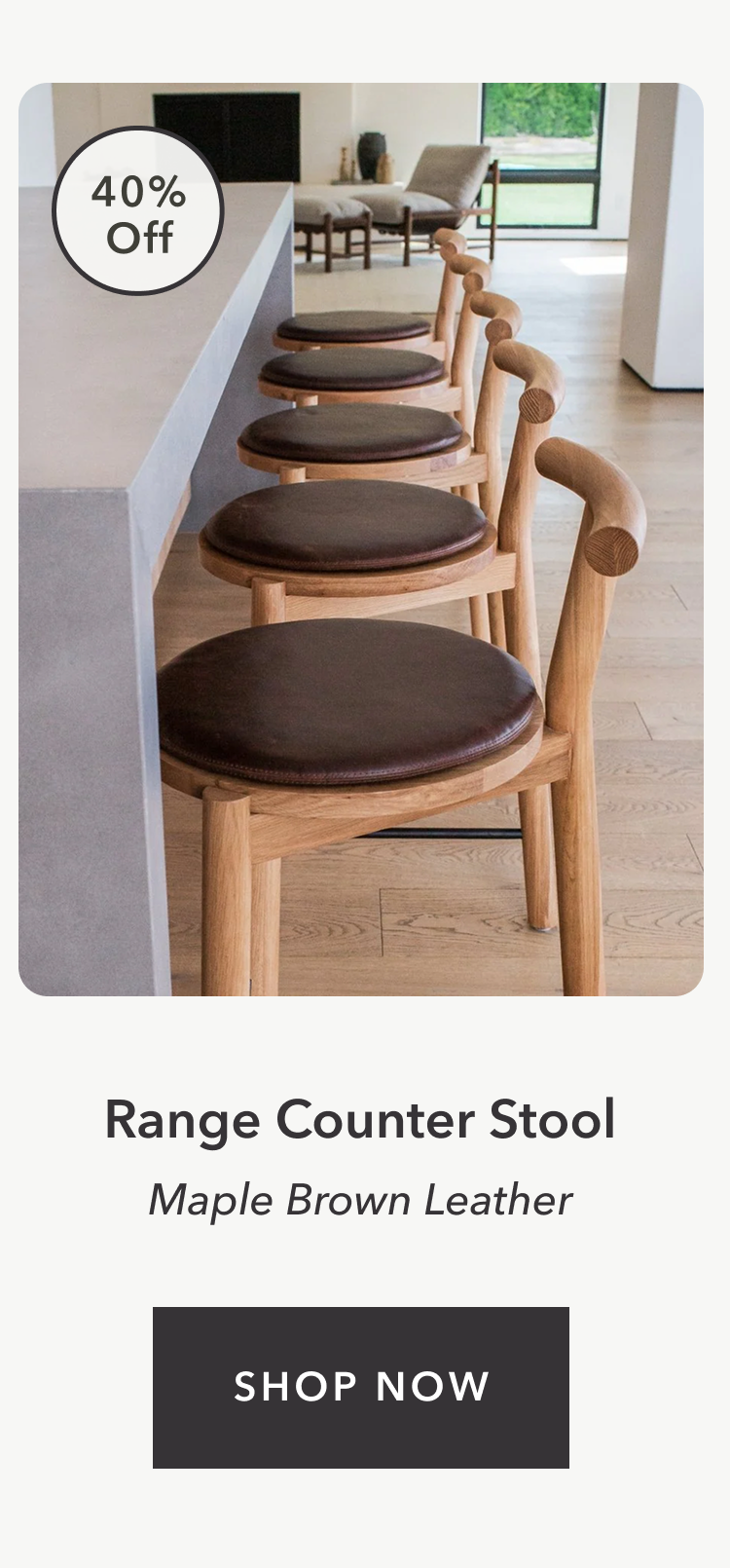 Range Counter Stool now 40% Off