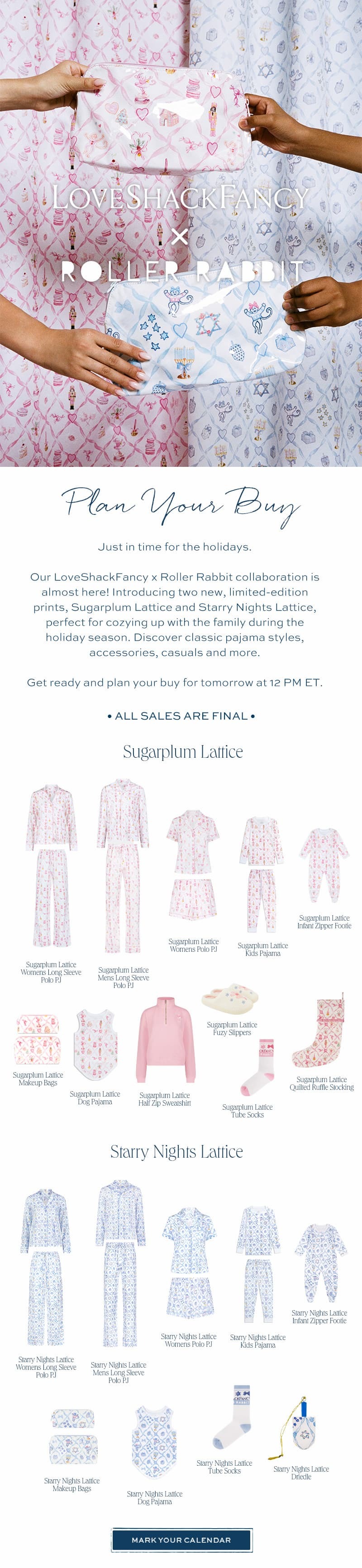 Email about the Roller Rabbit and LoveShackFancy collaboration