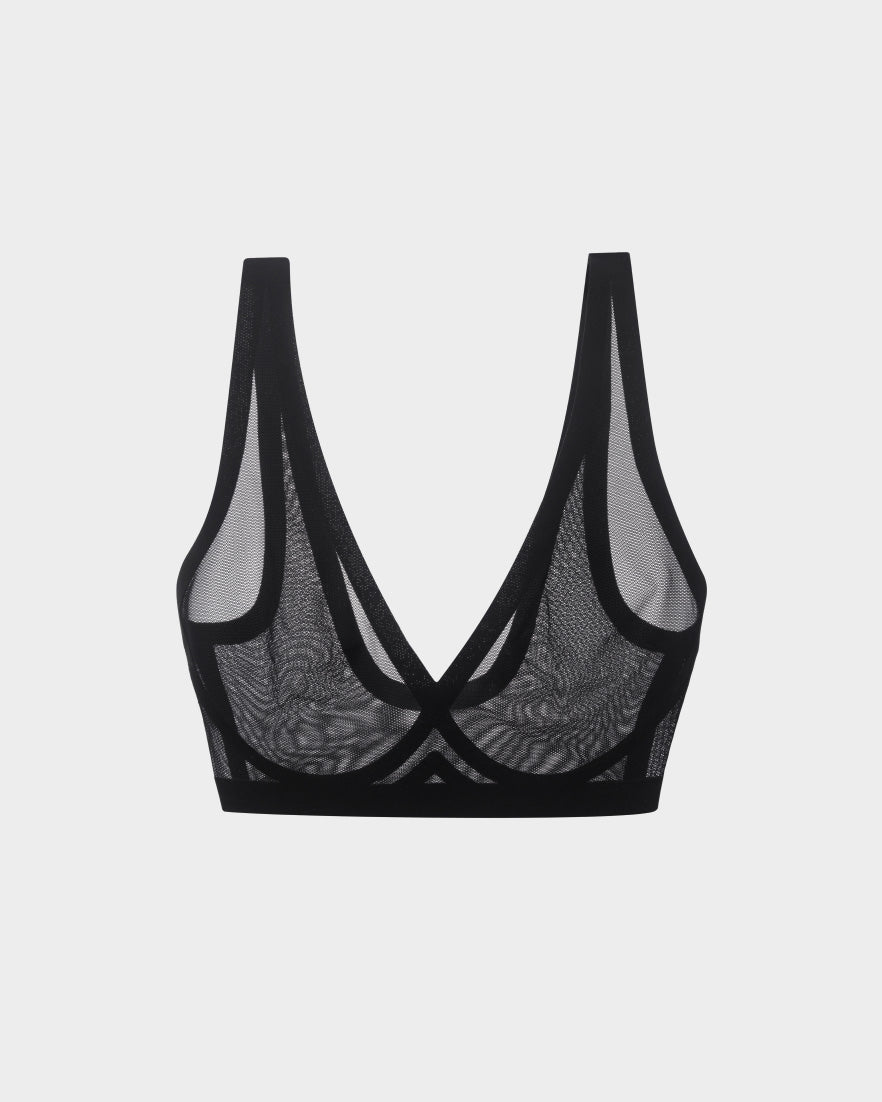 Image of Black Mesh Bralette