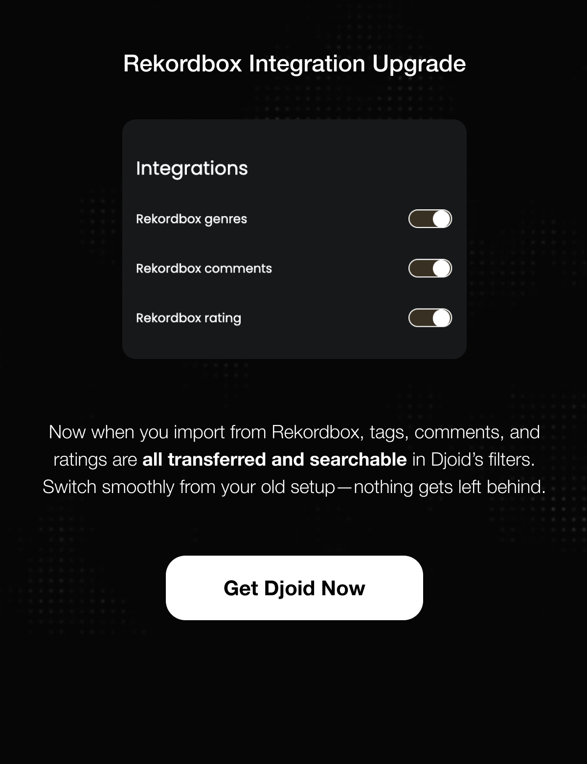 rekordbox integration upgrade