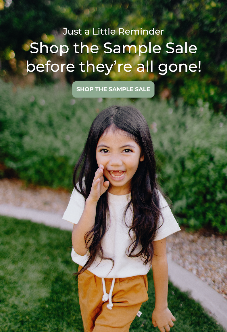 Jackalo Sample Sale is live now — shop limited-edition, eco-friendly kids’ clothing.
