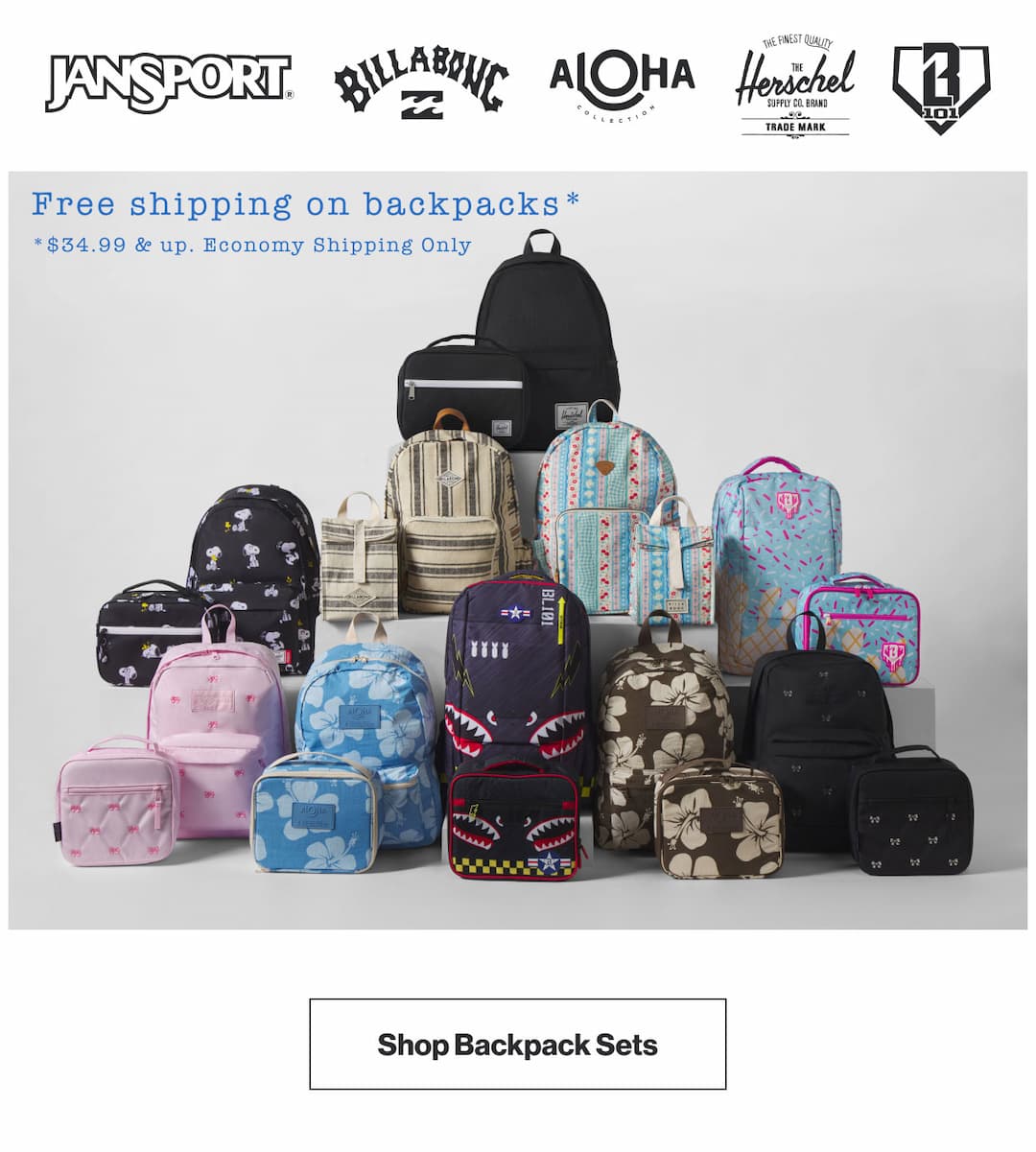 Free Shipping Backpacks $34.99 and Up