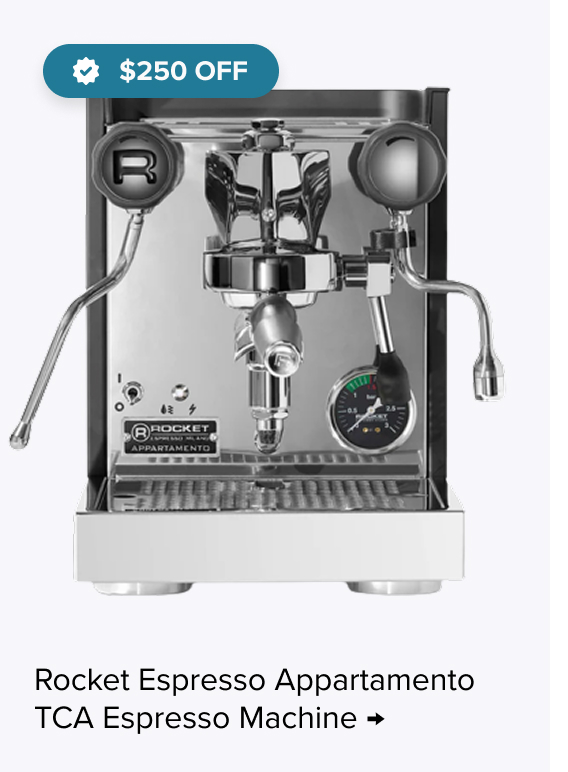 Rocket Espresso Appartamento TCA Espresso Machine - $250 Off