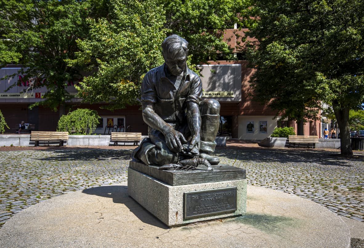 Maine's Lobsterman Statue