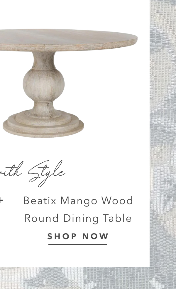 Beatrix  Wood Round Dining Table