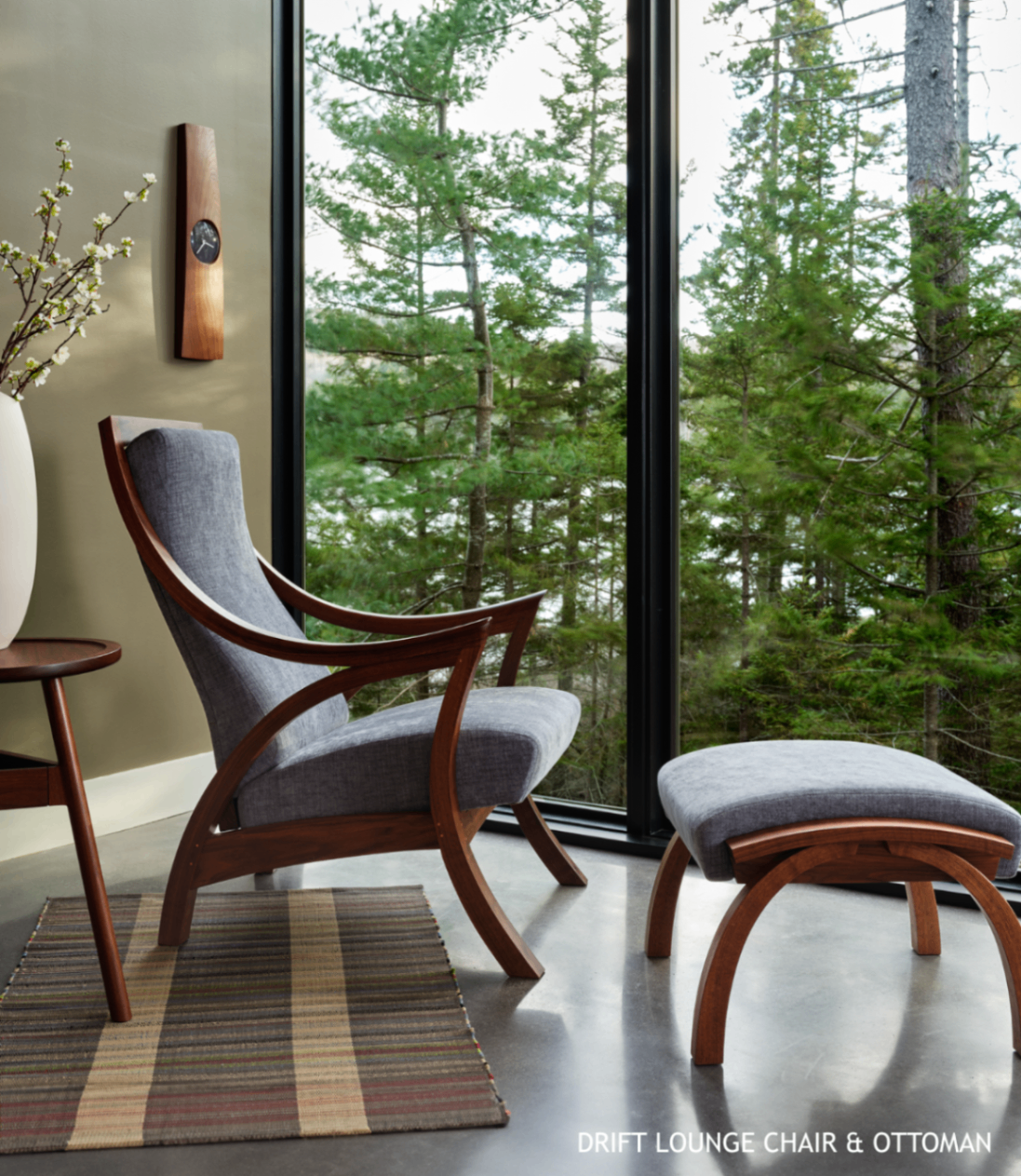 Drift Lounge Chair and Ottoman