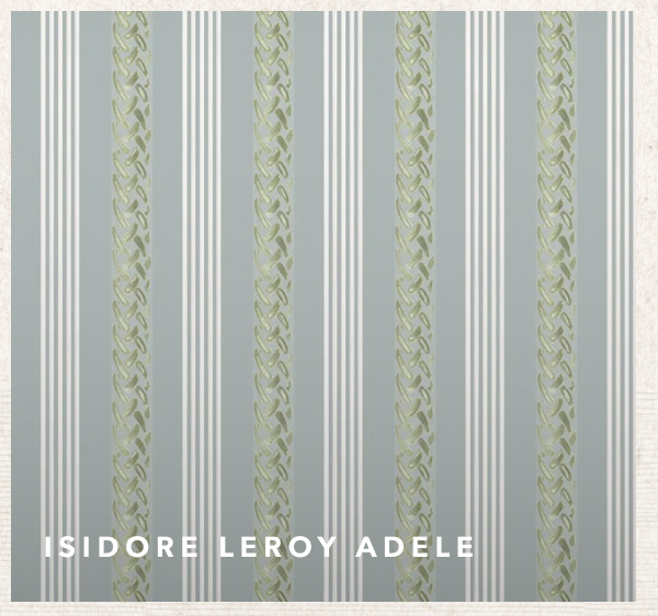 Isidore Leroy Adele Blue Braided Stripe Non Woven Wallpaper