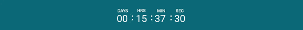 DAYS | HRS | MIN | SEC