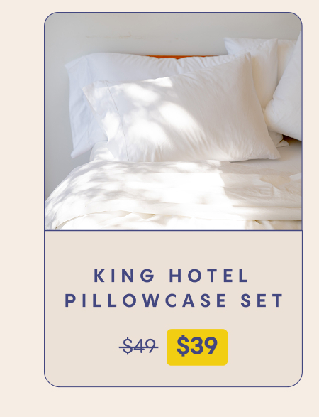 king hotel pillowcase set