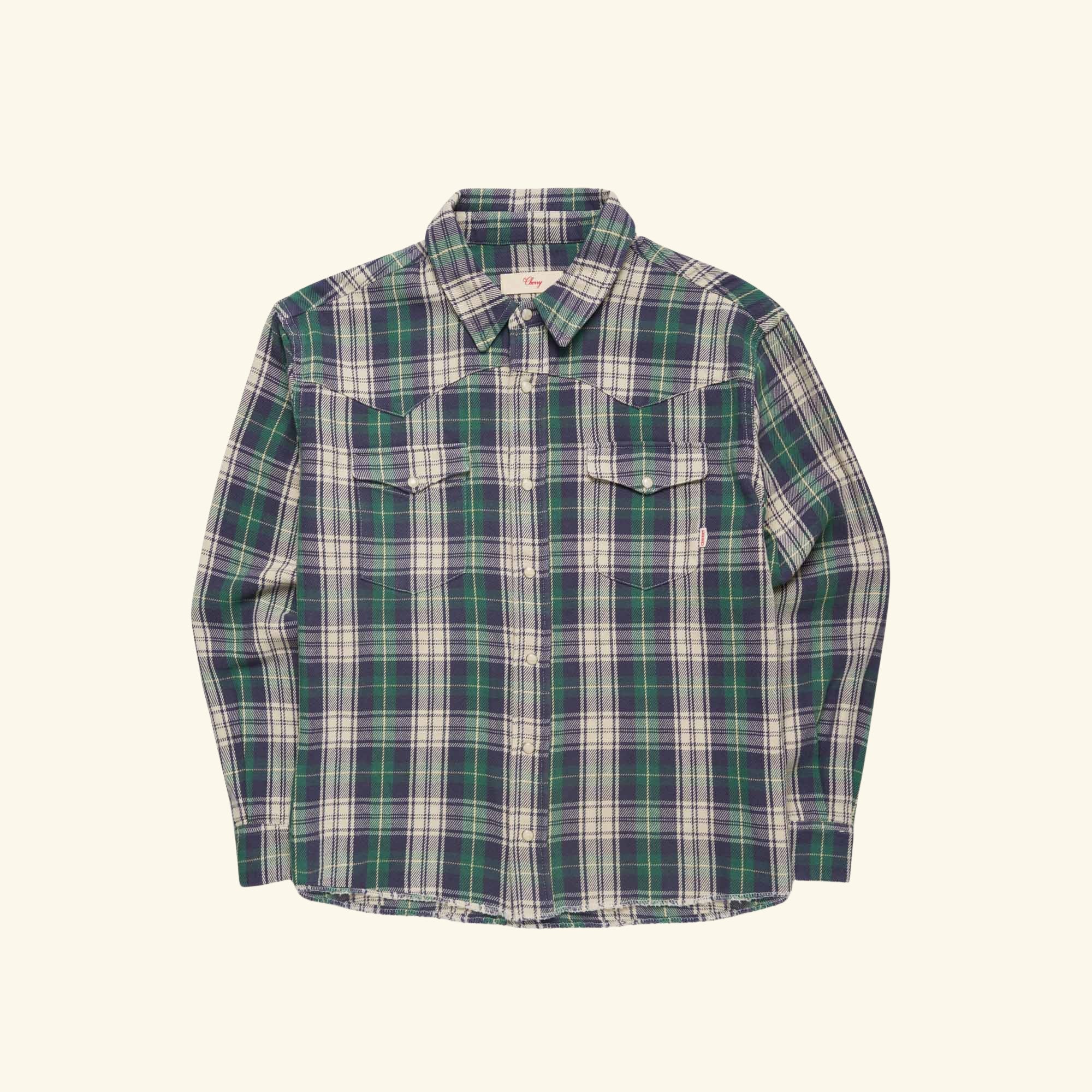 Image of Plaid Western Shirt (Green)