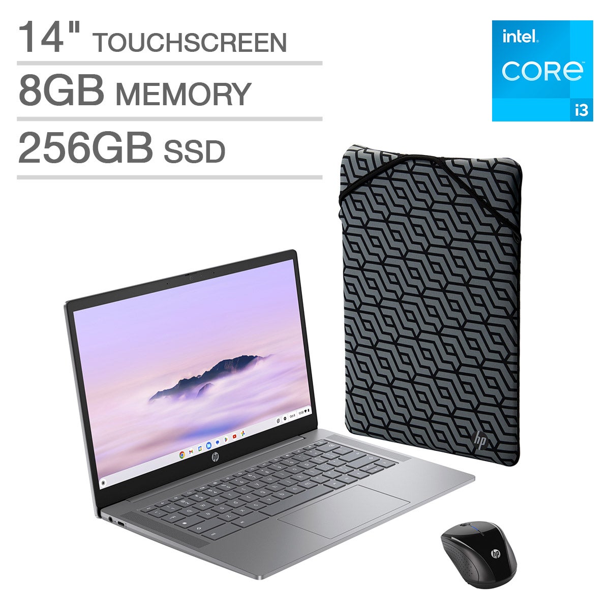 HP 14-inch Chromebook Plus Laptop Bundle