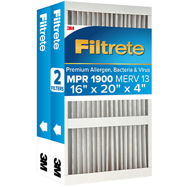 3M 1900 Series Filtrete 4-inch Filters, 2-Pack