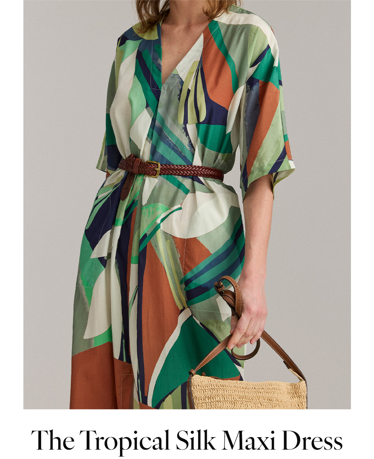 The Tropical Silk Maxi Dress