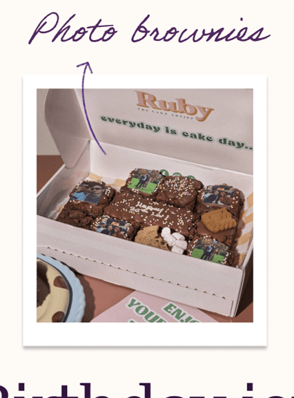 Personalised Photo Brownie Box