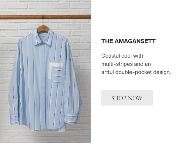 THE AMAGANSETT - Coastal cool with multi-stripes and an artful double-pocket design. - [SHOP NOW]