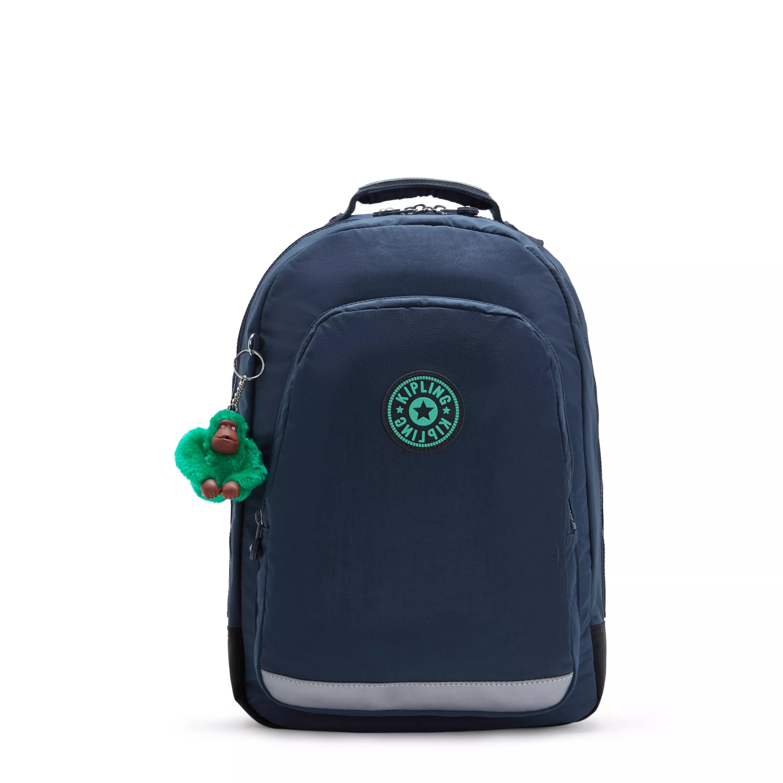 Classroom 17" Laptop Backpack-Blue Green Print