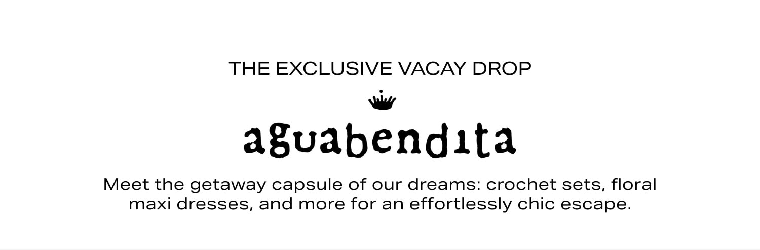Exclusively At REVOLVE: Agua Bendita. Shop Now