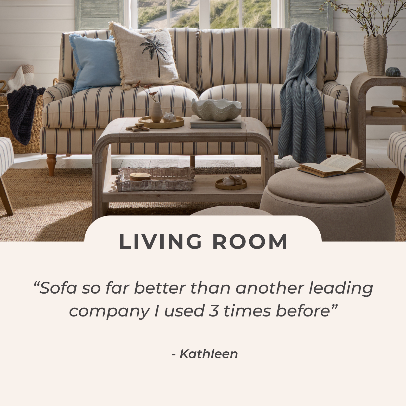 Shop Living Room | Sofa so far better than another leading company I used 3 times before - Kathleen