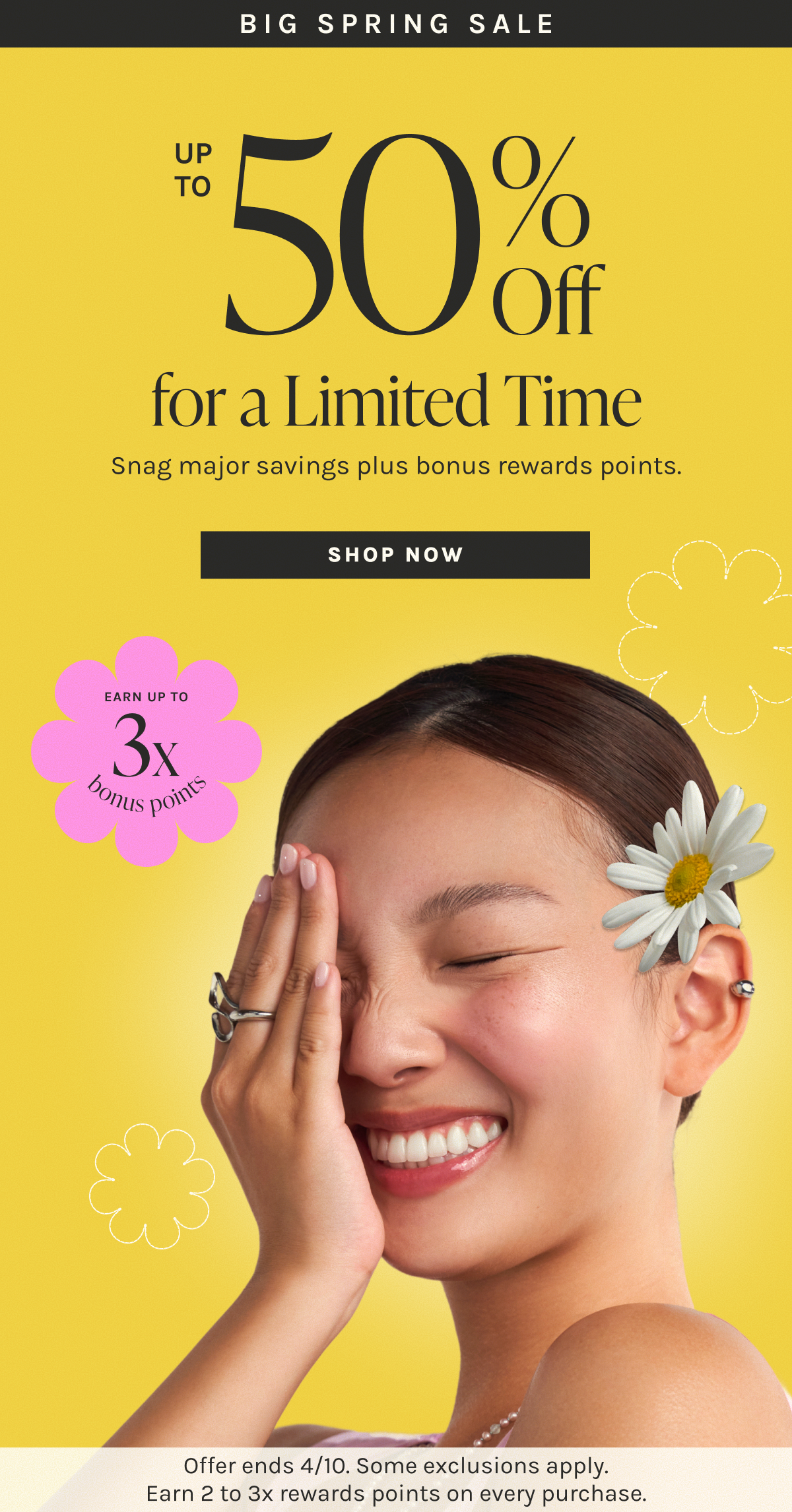 Big Spring Sale - Up to 50% Off for a Limited Time
