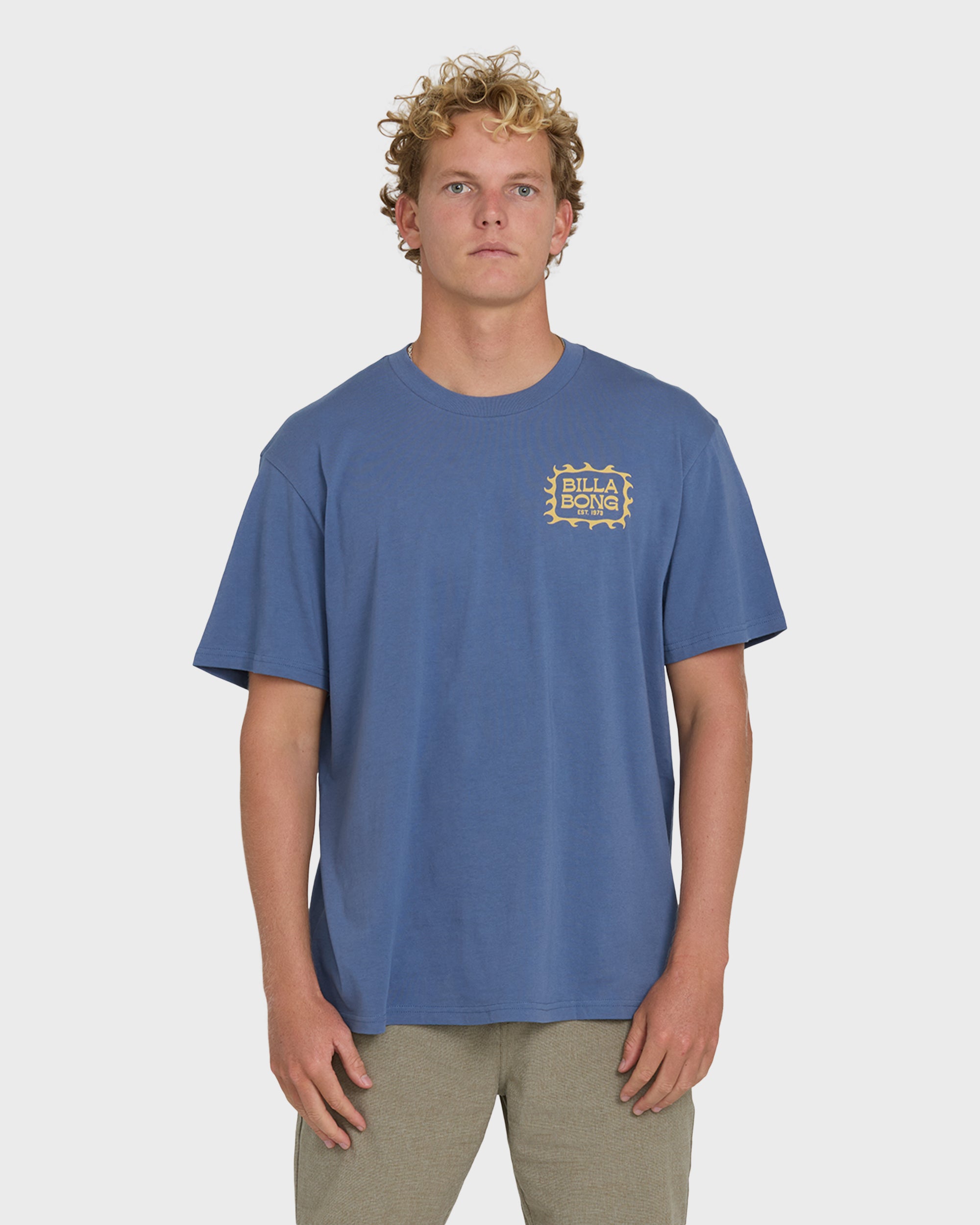 Image of Ripple Premium Short Sleeve Cotton Graphic T-Shirt - Blue Horizon